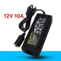 ราคา หม้อแปลงไฟฟ้า อะแดปเตอร์ช่องจุดบุหรี่รถยนต์ แปลงไฟฟ้า 220V AC เป็น 12V DC กระแสไฟฟ้าอยู่ที่ 10a กำลังไฟฟ้า 120W หัวเสียบ ที่จุดบุหรี่ ใน รถยนต์ (1441438599)