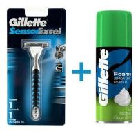 ราคา มีดโกนหนวด Gillette sensor Excel โฟมโกนหนวด ยิลเลตต์ 125 กรัม (21177508320)