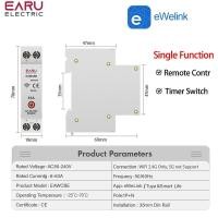 ราคา TUYA eWeLink WiFi Smart Circuit Breaker MCB 1 63A Adjustable Power Energy kWh Voltage Current Meter Protector Time Relay Switch (22441250653)
