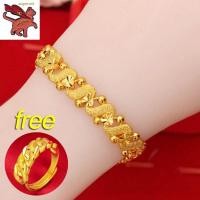 ราคา ทองอิตาลี 18k สร้อยข้อมือทองครึ่งสลึง สร้อยข้อมือหัวใจดอกไม้รูปตัว S น้ำหนักทอง 0 9 กรัม ทองคำแท้ 96 5 สร้อยข้อมือทอง ไม่ลอกไม่ดํา งานฝีมือจากช่างเยาวราช (17290358511)