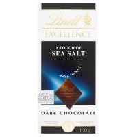 ราคา Lindt Excellence A touch of Sea Salt Dark Chocolate 100g ลินด์ เอ็กเซอร์เล็นซ์ ดาร์คช๊อคโกแลต ผสมเกลือทะเล ปริมาณ 100 กรัม (7709640644)