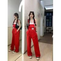 ราคา พร้อมส่ง จากไทย เอี๊ยมแดง เอี๊ยมยีนขายาวสีแดง สีสันสดใส (20925755797)