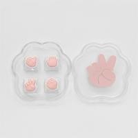 ราคา ZIFRINED กรงเล็บแมว ท่าทาง Keycap คีย์แคป ซิลิโคนปุ่มกดคีย์บอร์ดเครื่องกลเดียว4ชิ้นก้น Corgi น่ารักสุดๆของขวัญ สีขาวสีชมพู PBT ปุ่มคีย์บอร์ด คีแคป (20928757078)
