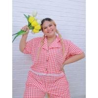 ราคา ส่งฟรี A203 เสื้อเชิ้ตครอปลูกไม้ เสื้อเชิ้ตสาวอวบ เสื้อเชิ้ตคนอ้วน เสื้อเชิ้ตไซส์ใหญ่ เสื้อครอปคนอ้วน เสื้อครอปสาวอวบ เสื้อครอปไซส์ใหญ่ ลายสก็อต plussize over size (22961332711)