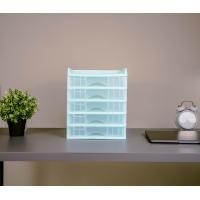 ราคา ลิ้นชักใส่เอกสารกระดาษเอสี่ 5 ชั้น สีเขียวพาสเทล และสีฟ้าพลาสเทล ตู้เก็บของตั้งโต๊ะ พร้อมถาดบน Drawer Cabinet With Upper Tray Blue Pastel Green Pastel (11076574842)