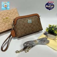 ราคา new กระเป๋าสะพายข้างสำหรับผู้หญิงขนาด 8 นิ้วมีพร้อมกล่องมี 1 ซิปมีสายถือด้วย (20569188099)