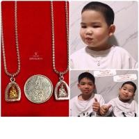 ราคา สร้อยคอพร้อมจี้พระปู่ทวด พระประจำวันจันทร์ อาทิตย์ เงินแท้92 5 ไม่ลอก ไม่ก่อให้เกิดอาการแพ้ มีใบรับประกันเงินแท้92 5 (13938832392)