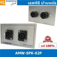 ราคา 1ชุด AMW SPK 02P ชุดเพลทแอมฟีนอล Amphenol Audio Outlet Panel with Speakon 2 Port เพลทแอมฟินอล สเป็คคอน คอนเน็คเตอร์ สเปคคอน Amphenol Plate อุปกรณ์เครื่องเสียง Audio Accessories เพลทเครื่องเสียง คอนเน 