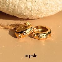 ราคา URPALS ต่างหูห่วง ต่างหูเพชร ตัวเรือน Stainless ชุบทอง 18K ฝังเพชร CZ เกรด AAA ไม่ลอกไม่ดำ ใช้งานได้นาน ใส่ออกงานได้ (23163155706)