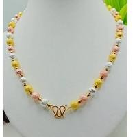 ราคา JIFFY128 M83 สร้อยคอสามกษัตริย์ลายเม็ดกลมขัดทราย ขนาด 10 มิล งานไมครอน ไม่แพ้ ไม่คัน (21021528060)