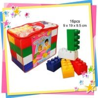 ราคา Alice kids Big Block ตัวต่อชิ้นใหญ่ 16 ชิ้น ไซ้จัมโบ้ 9x19x9 5 cm ตัวต่อสำหรับเด็ก (7674505484)
