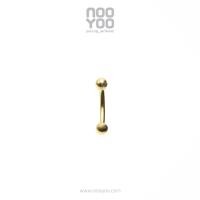 ราคา NooYoo จิวสะดือสำหรับผิวแพ้ง่าย Gold PVD Barbell Banana Surgical Steel (4426898592)