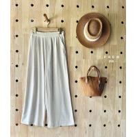 ราคา กางเกงลินิน กระดุมป้ายหน้า เนื้อผ้าลินินญี่ปุ่น ใส่สบาย มีเอวยางยืด (20339523684)