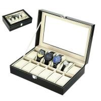 ราคา Watch Box กล่องนาฬิกา กล่องเก็บนาฬิกาข้อมือ กล่องใส่นาฬิกา กล่องใส่เครื่องประดับ แบบ 3 ช่อง 12 ช่อง ด้านในกำมะหยี่ ฝากระจกใส พร้อมตัวล็อค (6490512044)