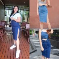 ราคา ไซส์ 2XL 6XL Fineday Jeans กระโปรงยีนส์ ผ่าข้าง ผู้หญิง รัดรูป ทรงสอบ ผ้ายืด ป้ายกวาง Looktrend พลัสไซส์ สาวอวบ (22299111486)