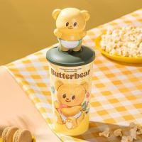 ราคา แก้วน้ำรูปหมีเนย แก้วน้ำร่วมแบรนด์ Butter Bear 500ml แก้วหมีเนย หมีเนยเต้น 500ML แฟชั่นขวดน้ําตลก (23277133522)
