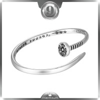 ราคา CHROME HEARTS CROSSBALL NAIL BANGLE กำไลตะปู ข้อมือ 925 สวย งานคลาสสิก NS04 (21871631827)