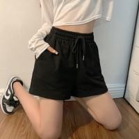 ราคา กางเกงขาสั้นกีฬาเอวสูงผ้าฝ้ายบางสำหรับผู้หญิง กางเกงขายาวทรงเอลำลอง สีขาว สีดำ ฤดูร้อน 2024 กางเกงขายาวทรงตรง (23240081605)