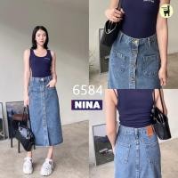 ราคา พร้อมส่ง BabarryJeans กระโปรงยีนส์ ผ้าไม่ยืด สวยคลาสสิค งานนำเข้า เกรด Premium เกาหลีไม่ไหว ดีเทลกระเป๋าหน้า 2 ใบ ยาว 30 5 นิ้ว (21875172847)