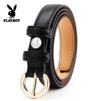 ราคา Playboy เข็มขัดผู้หญิงหนังแท้สีขาวเข้าคู่ง่ายหนังวัวแท้แฟชั่นสไตล์ INS ตกแต่งด้วยเข็มขัดกางเกงยีนส์เส้นเล็ก (20225927248)