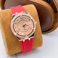 ราคา นาฬิกาข้อมือแบรนหรู GUESS สวยมาก สายยางหน้าปัด ขอบเพชร พร้อมกล่องฟรี (21401712289)