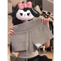 ราคา กางเกงขาสั้นกีฬาสไตล์อเมริกันย้อนยุคสำหรับผู้หญิงในช่วงฤดูร้อน กางเกงขายาวเอวสูง ทรงหลวม สไตล์เกาหลี กางเกงขายาวทรงตรง (23242804048)