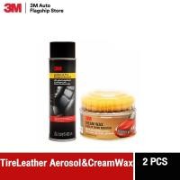 ราคา 3M Leather and Tire Restorer Aerosol 39041A 400 mL Creamwax Gloss n Shine Booster 220 g สเปรย์น้ำยาเคลือบเงาเบาะหนัง และ น้ำยาเคลือบยาง และ แวกซ์ น้ำยาเคลือบรถ (761528593)