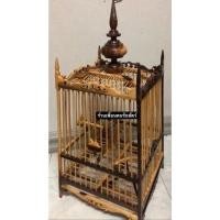 ราคา กรงนกหัวจุก กรงฉลุ 13ซี่ ไม้ขี้เหล็ก สำหรับนกกรงกรงหัวจุก นกเล็ก พร้อมหัว (10216219450)