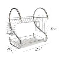 ราคา Simple Kitchen ชั้นวางจาน ที่คว่ำจานสแตนเลส ชั้นวางจาน ที่วางจาน ที่คว่ำจาน ที่คว่ำแก้ว dish rack ผลิตจากสแตนเลส แข็งแรง ทนทาน มีถาดรองน้ำ และช่วยประหยัดพื้นที่ในการจัดเก็บ (22072382192)