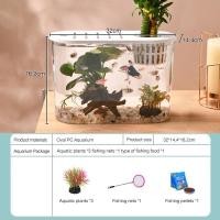 ราคา ตู้ปลากัด ดขนาด 32 14 4 16 2นิ้ว ตู้ปลาขนาดเล็ก เหมาะสำหรับเลี้ยงปลากัด ปรอทออกซิเจน ตกแต่งตู้ปลา (22929585113)