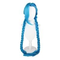 ราคา Hot Selling Wholesale Anime Costumes LOL Jinx Cosplay Wig Women Blue Double Ponytail Girls Long Hair 120Cm Halloween Party (20946858157)