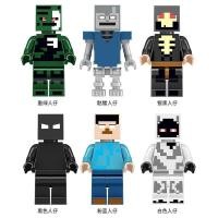 ราคา minecraft toys Compatible with LEGO building blocks Children birthday GIFT เครื่องมือดาบใช้ได้กับเลโก้ Minecraft มรกต HJFGF นักล่าผีดิบสตีฟก้ามเพชรจมน้ำตายบล็อคก่อสร้าง Minifigures (20888621421)