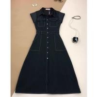 ราคา LISA A0652 ชุดเดรสกระโปรงยาวคอปกแขนสั้นเดินด้ายดีเทลกระดุมหน้าแต่งกระเป๋า ทรงสวยเข้ารูปเรียบหรูดูแพงผู้ดี ใส่เที่ยว คาเฟ่ ออกงาน ทำงาน ดินเนอร์ (23143831185)