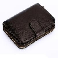 ราคา กระเป๋าสตางค์แฟชั่นใบสั้นสำหรับสตรีหนังแท้มีซิป (9704651362)