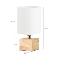 ราคา Nataku โคมไฟตั้งโต๊ะ โคมไฟหัวเตียง ไฟหัวเตียง ใช้หลอดไฟ E27 Wooden Table Lamp (23127363056)
