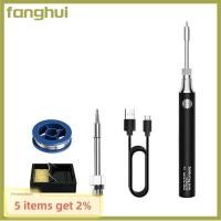 ราคา fanghui หัวแร้งไร้สายแบบพกพา USB 5V 8W ชุด3ปลายชาร์จได้และปรับอุณหภูมิ (22946472053)