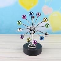 ราคา Newton Pendulum ชิงช้าสวรรค์นิวตัน ลูกตุ้มบอลตกแต่งบ้าน Colorful Rotation Ferris wheel KINETIC ORBITAL MOMENTUM Magnet Rotary Perpetual Ball (9714172790)