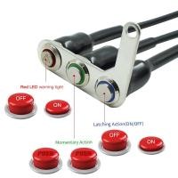 ราคา LT สวิตช์มอเตอร์ไซค์เหล็กกล้าไม่เป็นสนิมเปิด ปิด DC12V แฮนด์ปรับได้ปุ่มสวิทช์กันน้ำไฟฉายคาดผมกันน้ำ LED (22617707188)