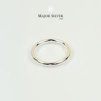 ราคา แหวนลวดกลม 2 มิล เนื้อตัน แหวนเงินแท้ 92 5 แหวนแฟชั่น เรียบๆ สไตล์อินเทรน แหวนเงินแท้ 100 Major Silver (11119856834)