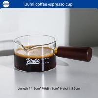 ราคา BINCOO Espresso Cup Extraction Mug with Scale Glass Measuring Cup Espresso Mug Wooden Handle Small Milk Cup Milk Jar Ounce Mug 70ML 120ML (23190349228)