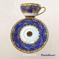 ราคา ชุดชา กาแฟ espresso เบญจรงค์ 1 ชุด ขนาด 90 มิลลิลิตร Royal Porcelain ONE espresso sized cup and saucer 90 ml handpainted by JJ Benjarong (10025258906)