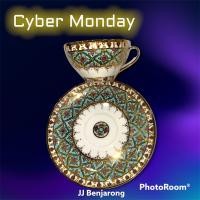 ราคา ชุดชา กาแฟ espresso เบญจรงค์ 1 ชุด ขนาด 90 มิลลิลิตร Royal Porcelain ONE espresso sized cup and saucer 90 ml handpainted by JJ Benjarong (11276099527)