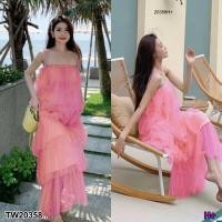 ราคา M20358 เดรสยาวผ้ามุ้งระบายชั้นๆ มีซับในทั้งตัว มุ้งตาข่าย งานน่ารักสดใส มาในลุคเกร๋ๆสบายๆใส่ได้ตลอด (21382578051)