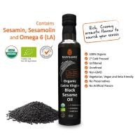 ราคา น้ำมันเมล็ดงาดำสกัดเย็นออร์แกนิค ไม่ผ่านกรรมวิธี ไม่กรอง 275 มล Organic Extra Virgin Black Sesame Seed Oil Cold Pressed (5654800600)
