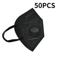 ราคา Hourser KN95 หน้ากากสีดำมีวาล์ว 50 ชิ้น หน้ากากกันฝุ่น PM2 5 (5925268427)