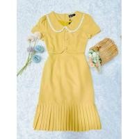 ราคา เดรสทำงาน เดรสป้ายphawi มือ 1 สีเหลือง (22410281666)