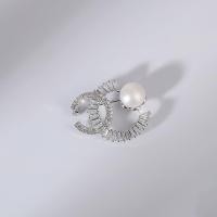 ราคา คู่สไตล์ชาแนล C เข็มกลัดเพทาย ไข่มุกน้ำจืดคุณภาพสูง DIY อุปกรณ์เสริม คอเสื้อคงที่ เครื่องประดับเสื้อโค้ท (23034420165)