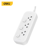 ราคา Deli ปลั๊กไฟ รางปลั๊กไฟ 2300W สวิตช์ปิด เปิด สายยาว 3เมตร 3 4ช่อง รับประกันนาน 3ปี มาตรฐาน มอก Power Socket (23190565465)