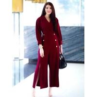 ราคา จั้มสูทคนอวบ ชุดจั๊มสูทขายาวคนอ้วน เดรสคนอวบ ชุดทำงาน (22042953197)