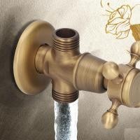 ราคา แองเกิ้ลวาล์ว สไตล์วินเทจ ทองเหลือง ความแข็งสูง ซีลอย่างดี ก๊อกน้ำร้อนเย็น Wa (22973899441)